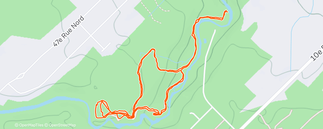 Map of the activity, Denali training | 7 chutes