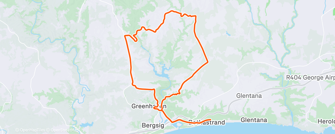 Карта физической активности (Mountainbike-Fahrt am Morgen)