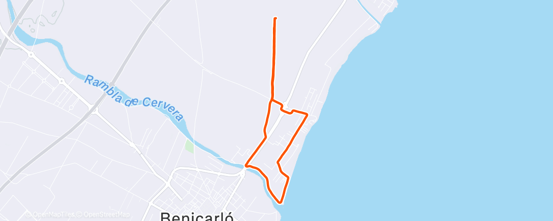 Map of the activity, Carrera de tarde