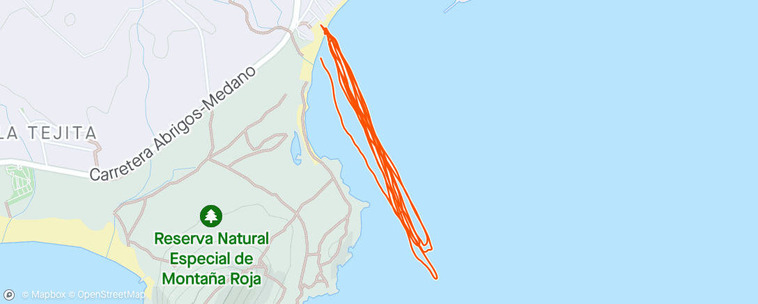 Map of the activity, El Medano Wave sessie