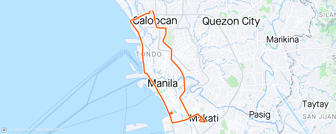 Map of the activity, Bike to Work