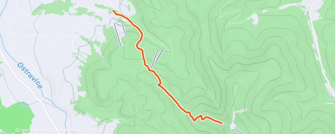 Map of the activity, Afternoon Hike
