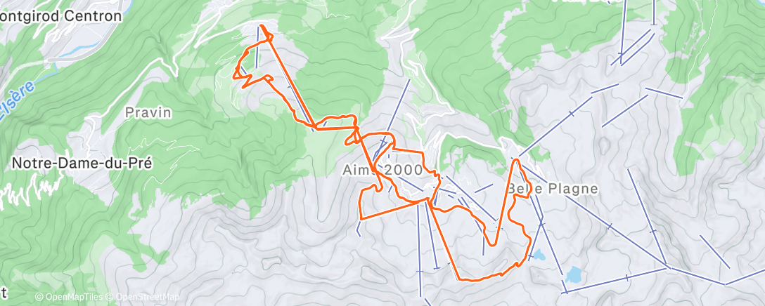 Карта физической активности (Ochtendsessie alpineskiën)