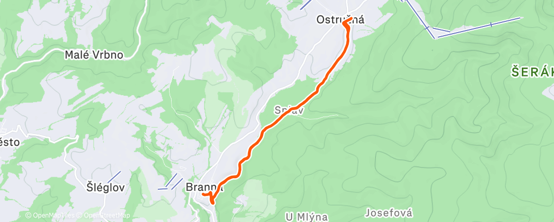 Map of the activity, Kemp Ostružná #4