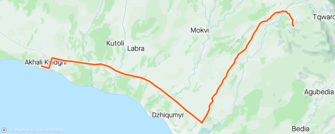 Map of the activity, До Гупского водопада и обратно