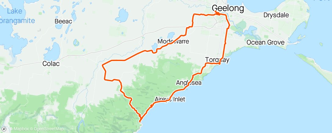 Map of the activity, Otway classic in the middle of odds and sods