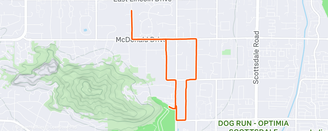 Map of the activity, Morning Run