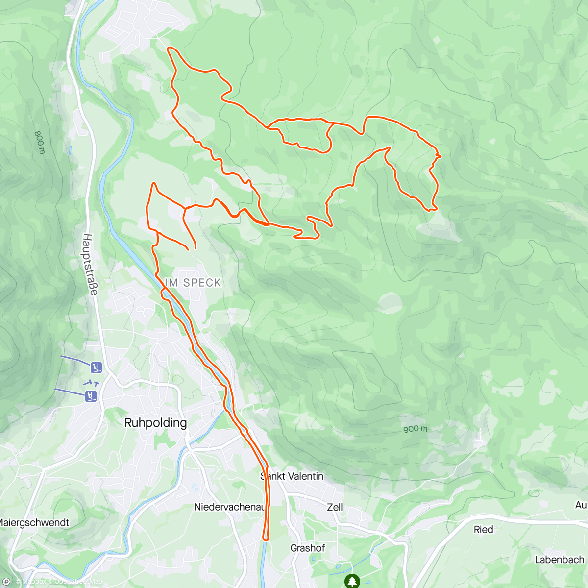 Map of the activity, Endurance run