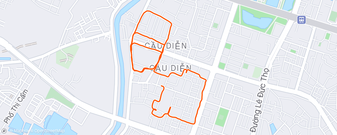 Map of the activity, Morning Run