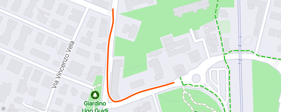 Map of the activity, Giro notturno