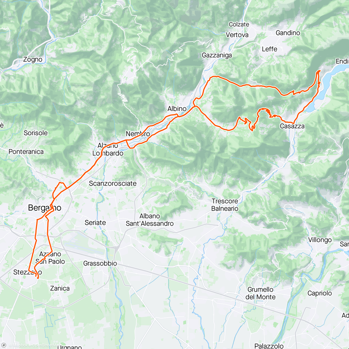 Map of the activity, Valrossa - Colle Gallo