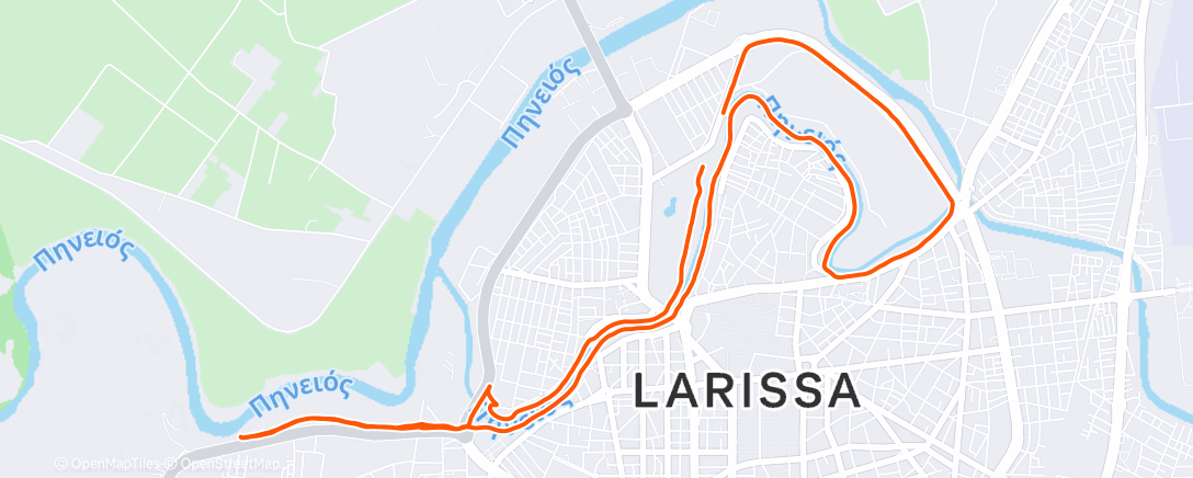 Map of the activity, Morning Run