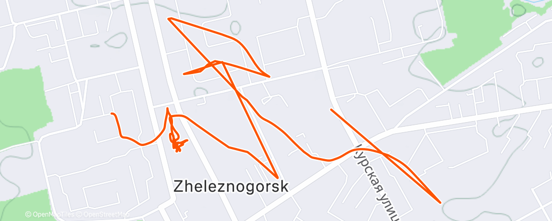 Карта физической активности (Night Walk)