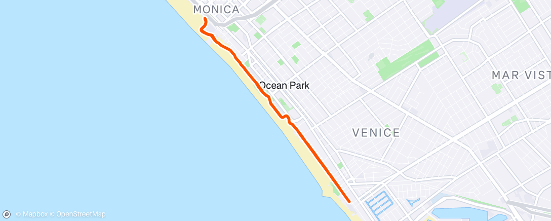 Map of the activity, 1st run since Saturday's quad shredding half. Could only manage 5 with a lengthy break at Venice Beach to people watch while Micah got extra.