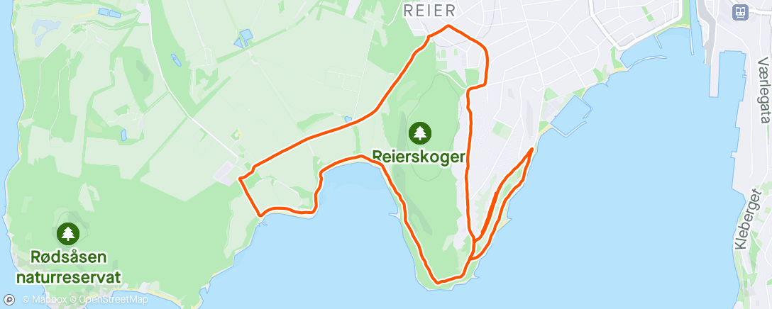 Map of the activity, Afternoon Trail Run