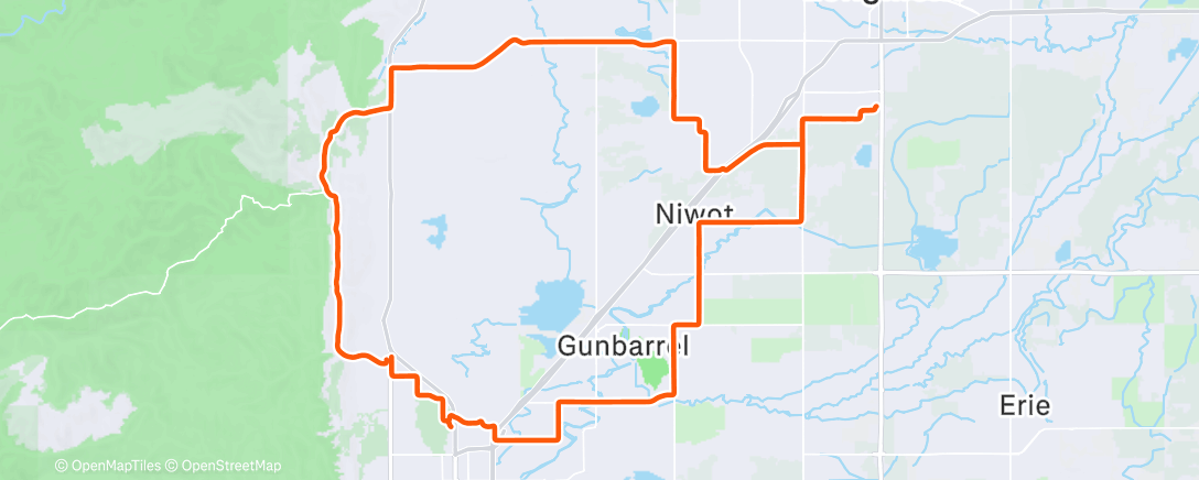 Map of the activity, Cycling