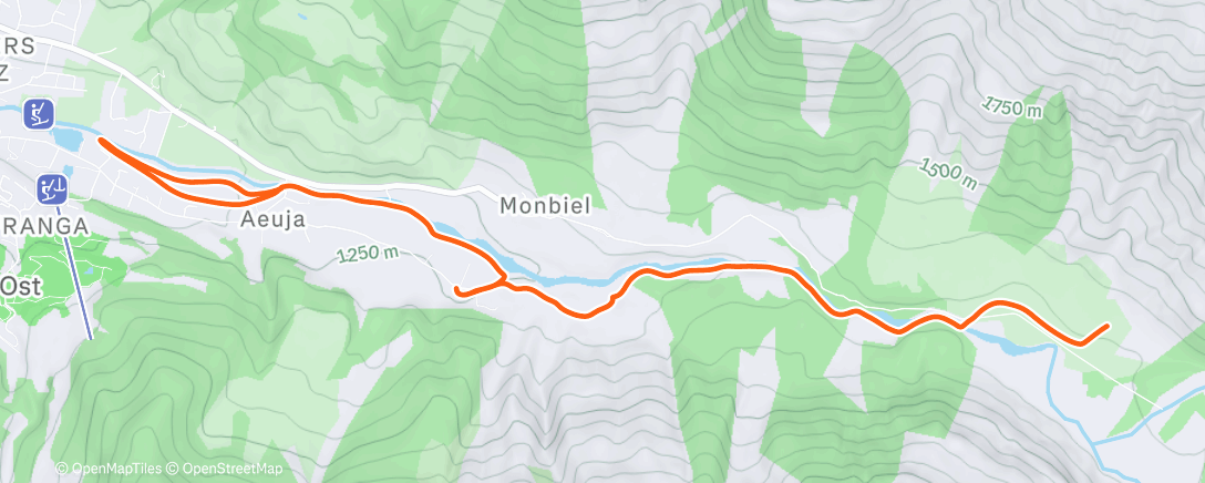 Карта физической активности (XC Klosters down)
