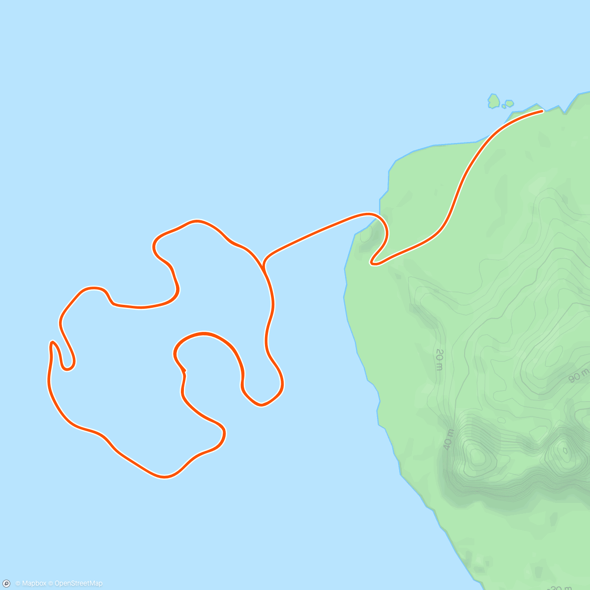 Map of the activity, Zwift - Race: Koa Sports League Warrior Race (B) on Volcano Circuit in Watopia