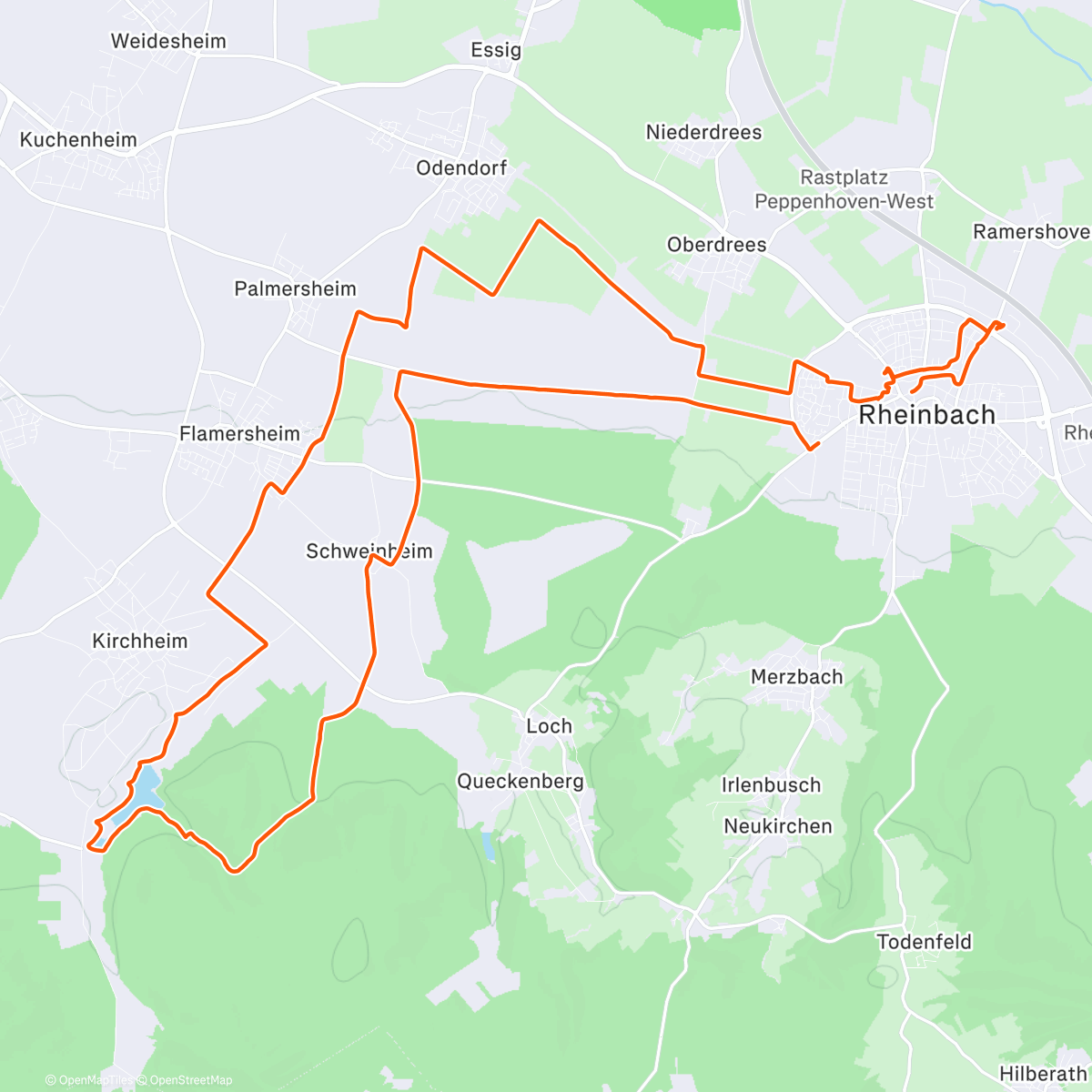 Map of the activity, Kurze Runde