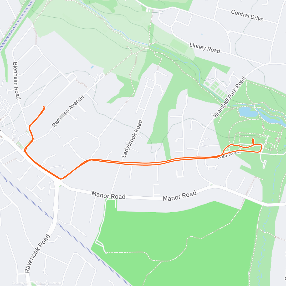 Map of the activity, Lunch Walk