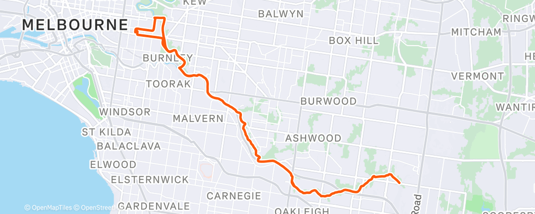 Map of the activity, Morning Ride
