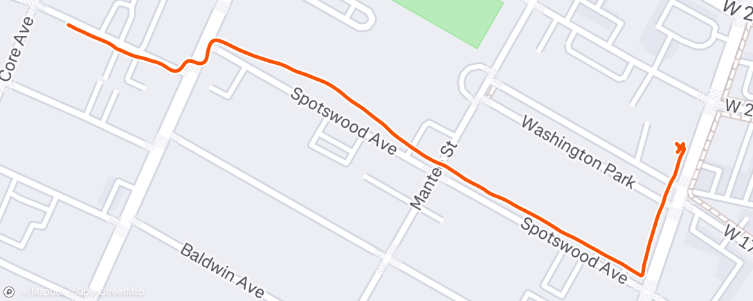 Map of the activity, Afternoon Walk