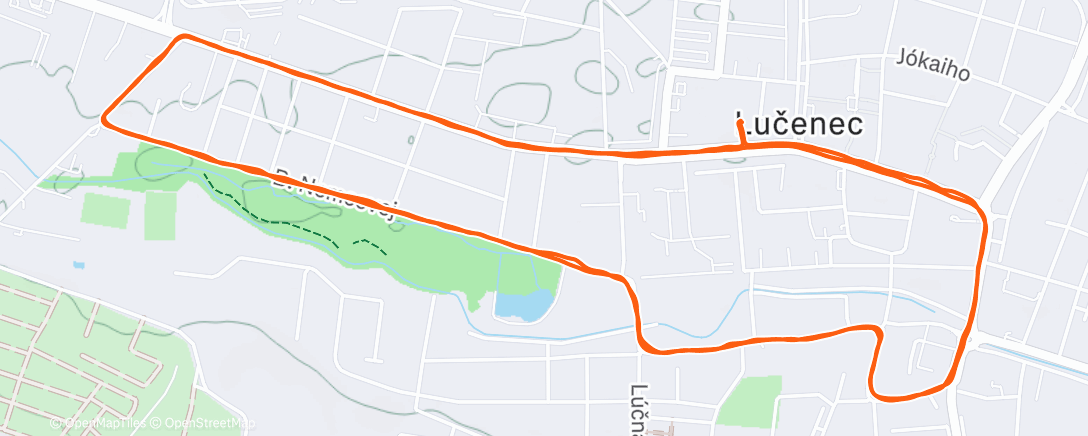 Map of the activity, Morning Run