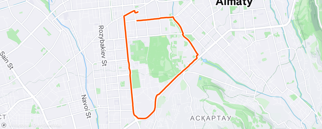 Карта физической активности (Afternoon Run)