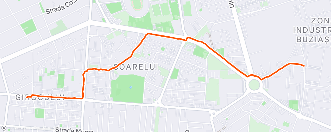 Map of the activity, Evening Walk