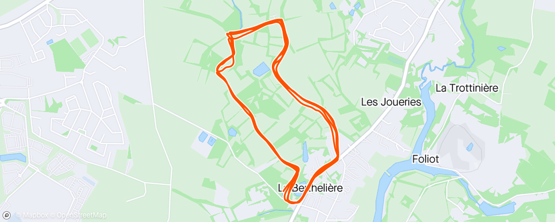 Map of the activity, Entraînement DCA boucle 3,4km trail
