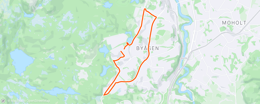 Mapa da atividade, Morning VognRun med Kristian og Per Jørgen