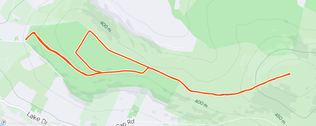 Map of the activity, Evening run on sorrel