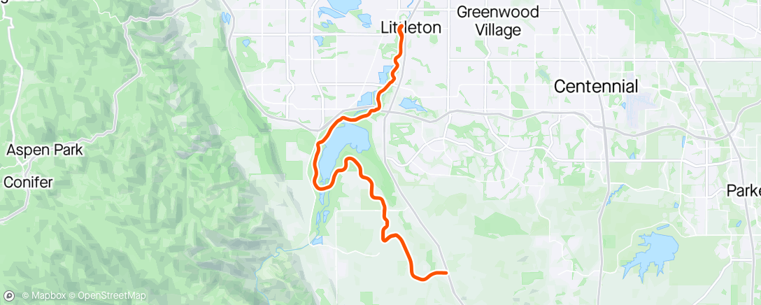Map of the activity, South Platte > Chatfield > Waterton