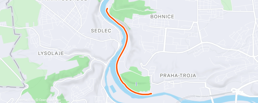 Map of the activity, Morning Run