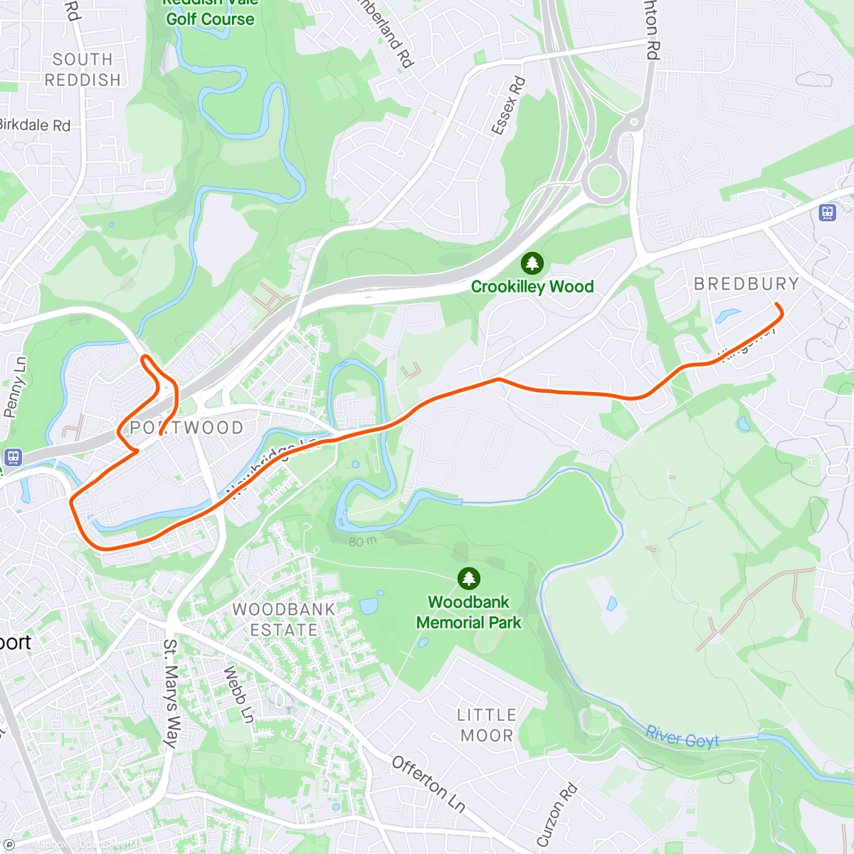 Map of the activity, First run post marathon