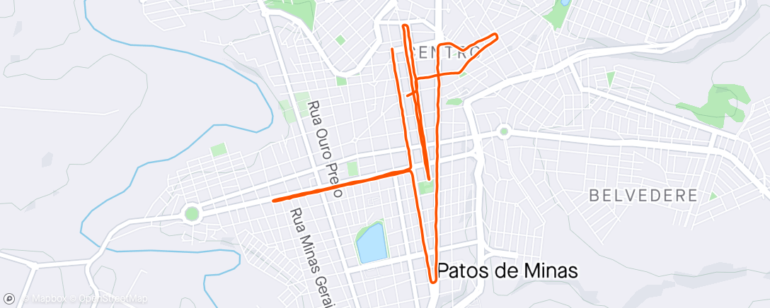 アクティビティ「Corrida ao entardecer」の地図