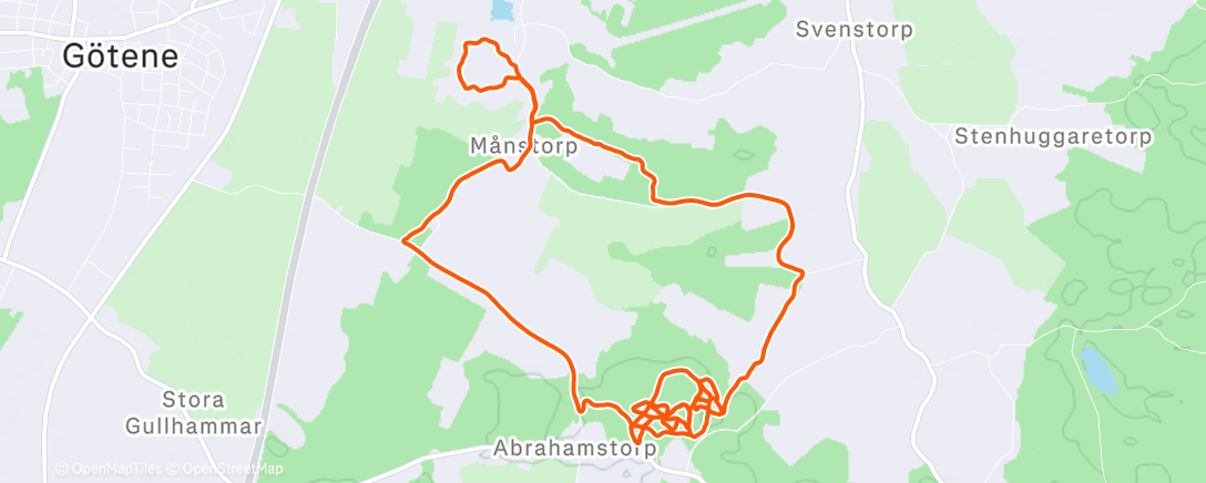 Map of the activity, Lunch Run