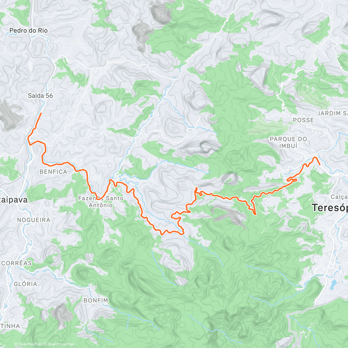 Карта физической активности (Serra das Hortênsias)
