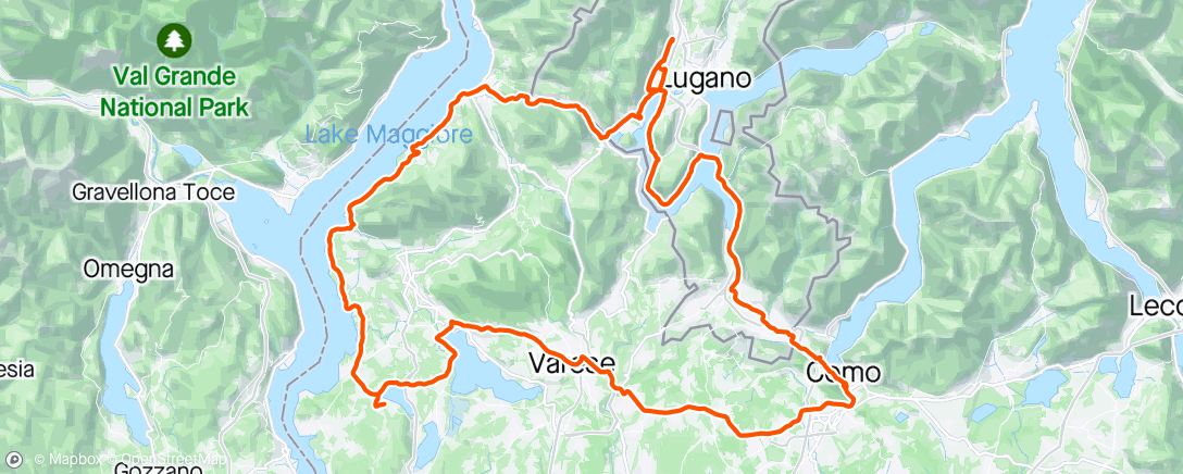 Mapa de la actividad, Ciclismo