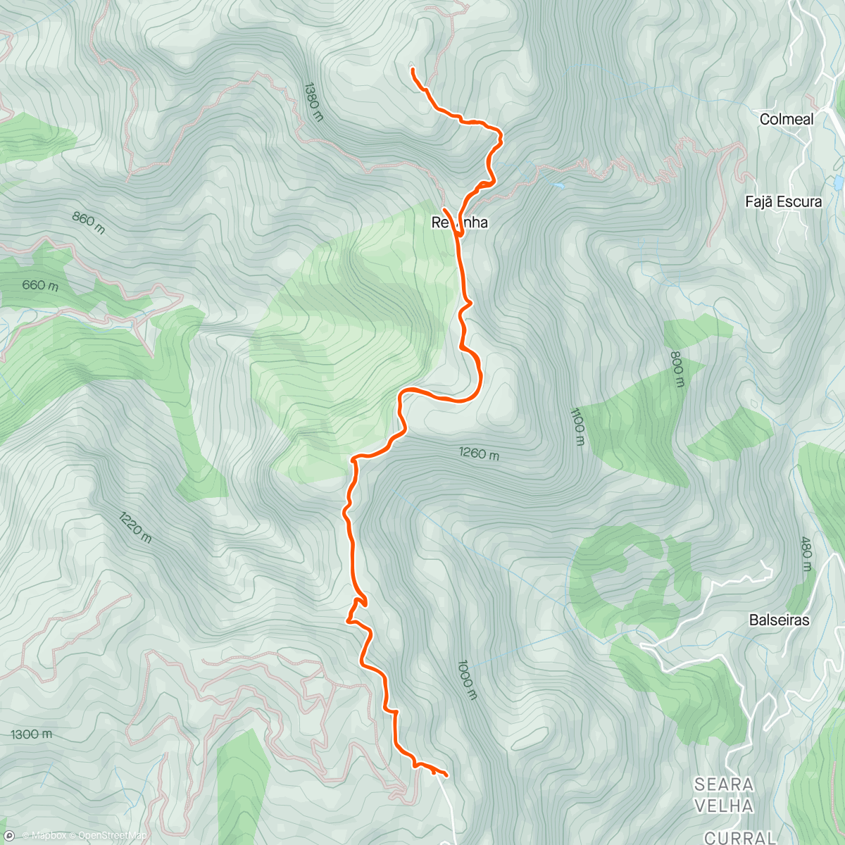 Mapa de la actividad, Pico Grande