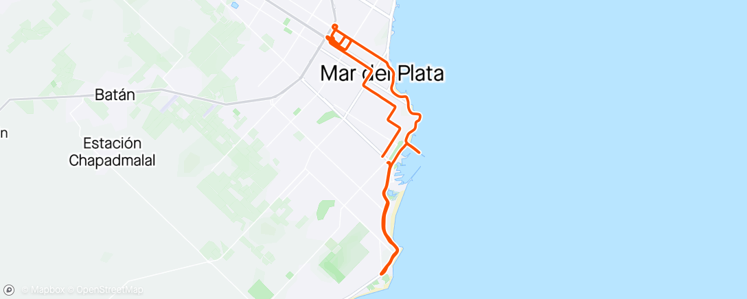 Map of the activity, Entrenamiento en bici por la mañana