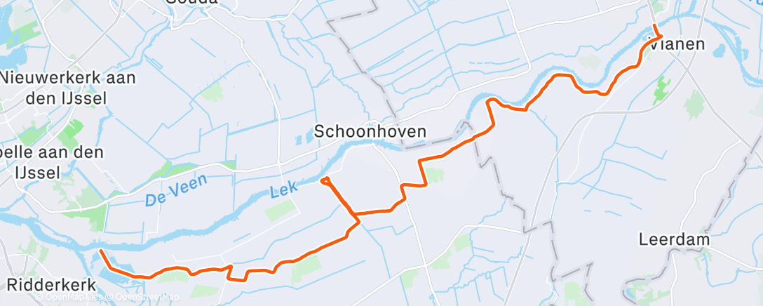 Карта физической активности (I mulini di Kinderdijk all'alba - Tappa 1)