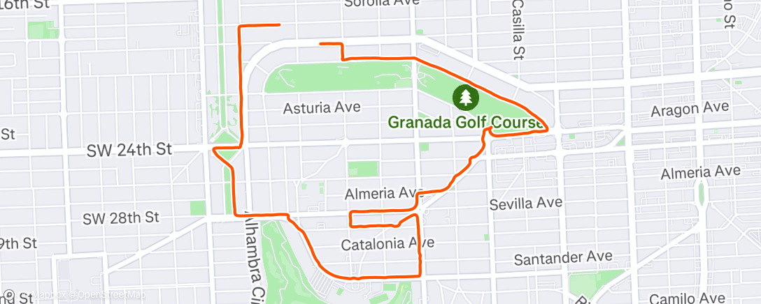 Map of the activity, Morning Run