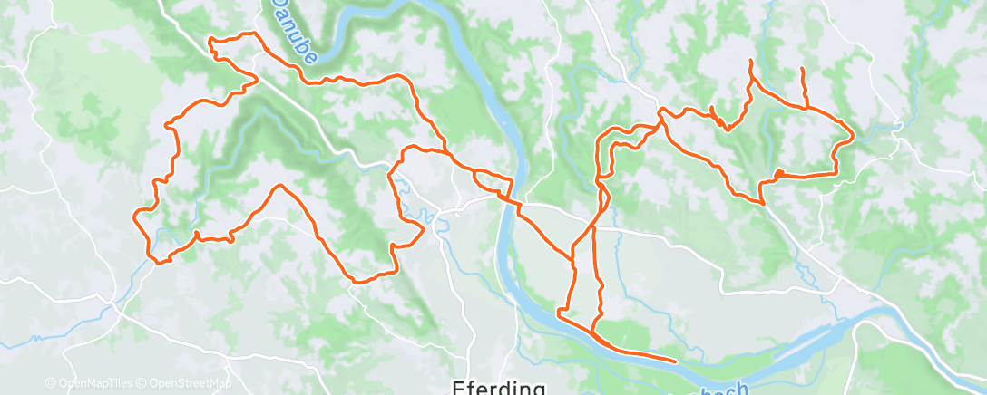 Map of the activity, Fahrt am Morgen