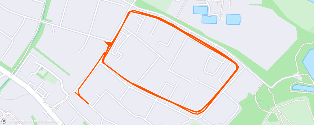Map of the activity, 3 x 800m