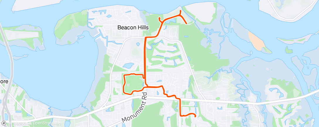Map of the activity, Morning Ride