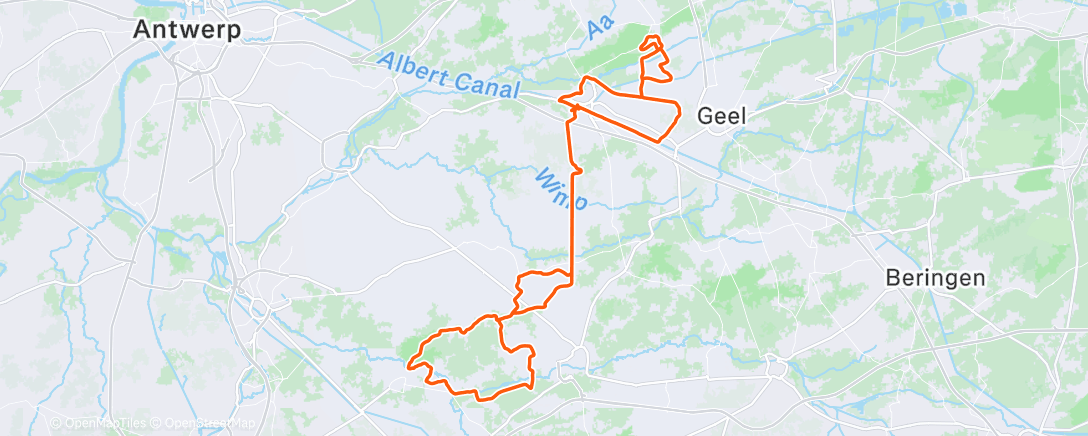 Map of the activity, Middagrit