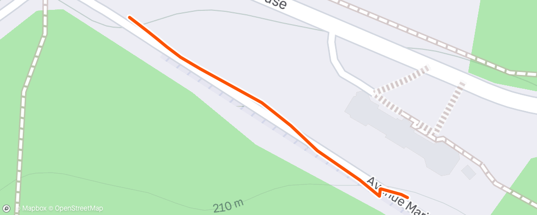 Map of the activity, Entraînement le matin
