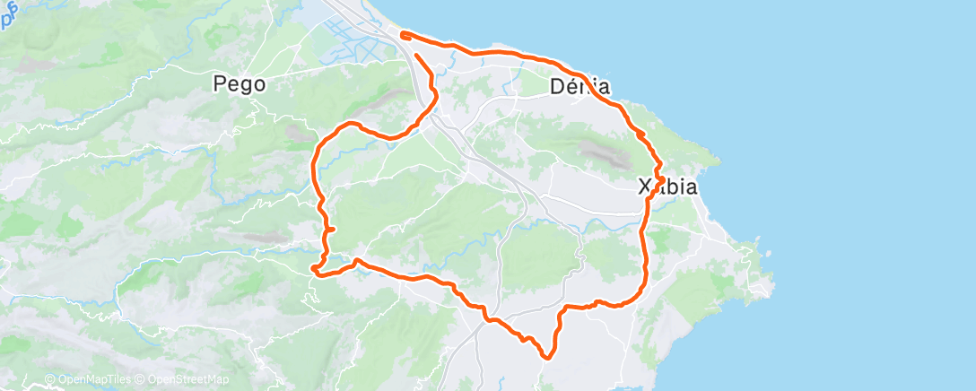 Карта физической активности (Afternoon Ride)