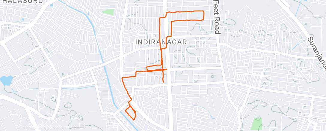 Map of the activity, Morning Run